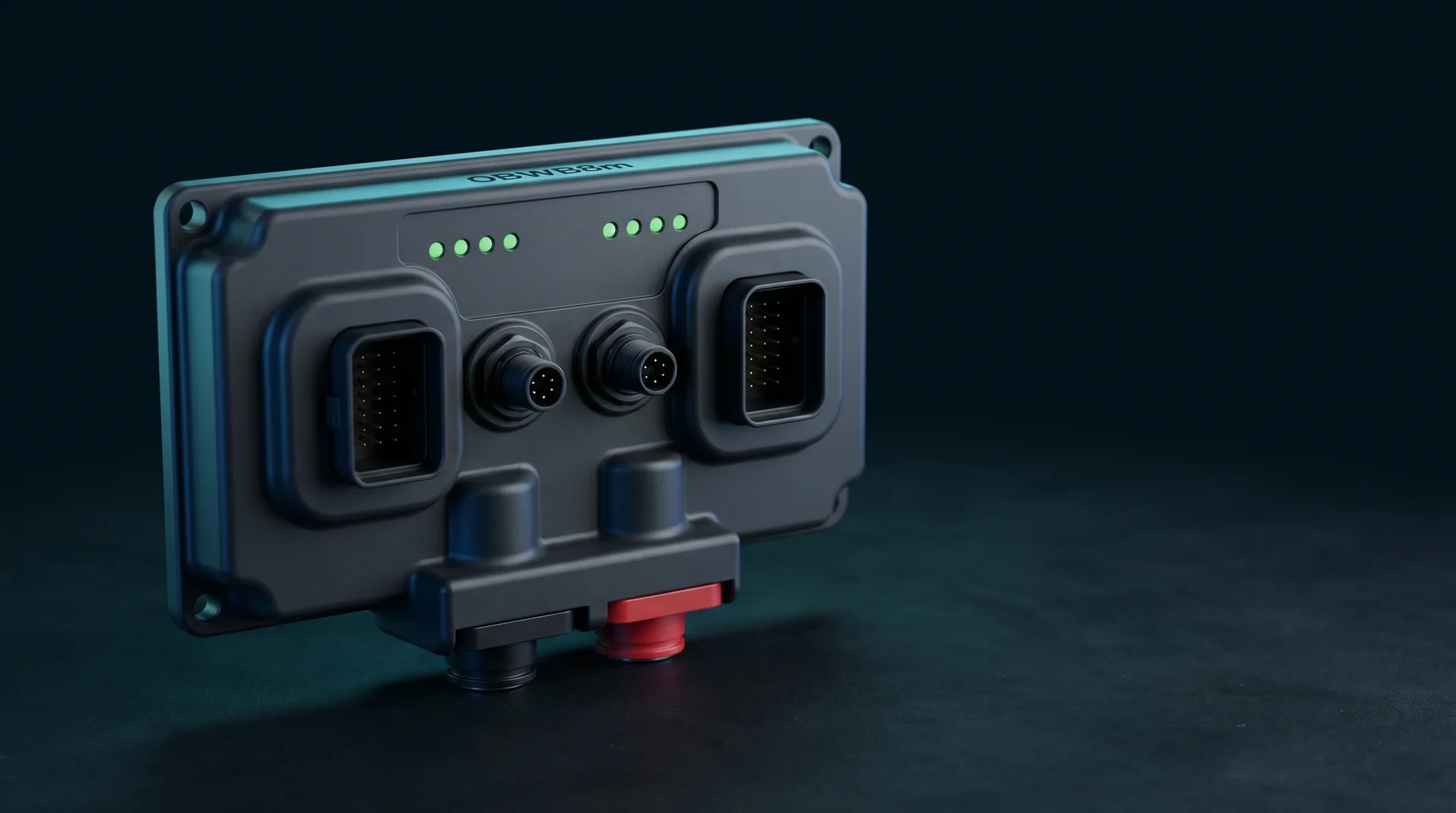 Cool-cast close-up of OberBuilt OBWB8m wideband controller on a workbench